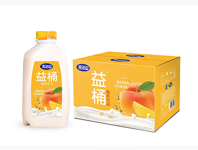 完达山益桶酸奶饮品黄桃燕麦味1kgx6